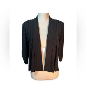 Perceptions New York Shrug Jacket Women’s Size M Black 3/4 Sleeves